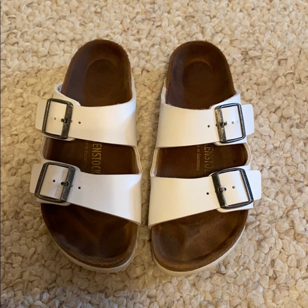 White Arizona Birkenstocks